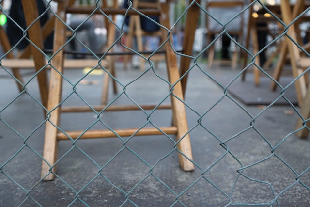 Chain Linked Fences near a wooden table