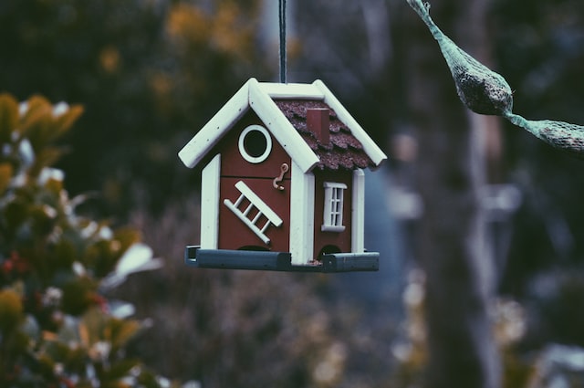 Model of a tiny house in Red colour